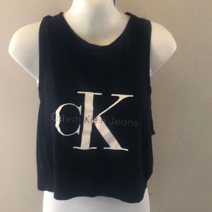 Black CK muscle tank top